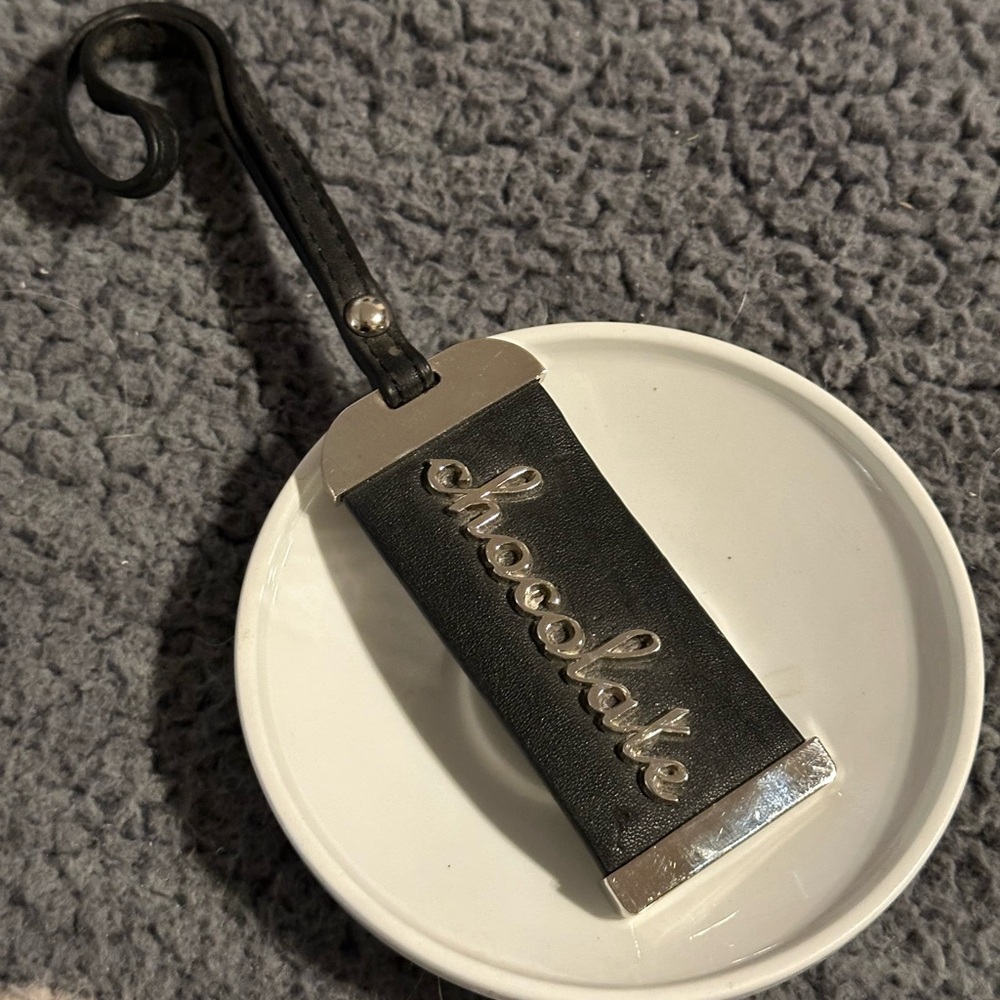 Chocolate Black and Silver Tag